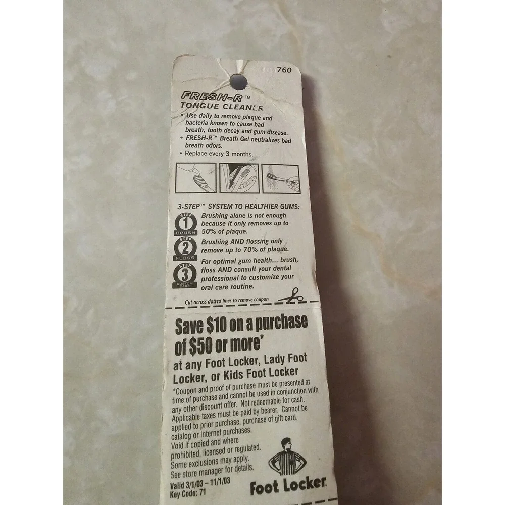 (1) Butler GUM Tounge Cleaner with‎ Fresh-R Breath Gel NOS seaed